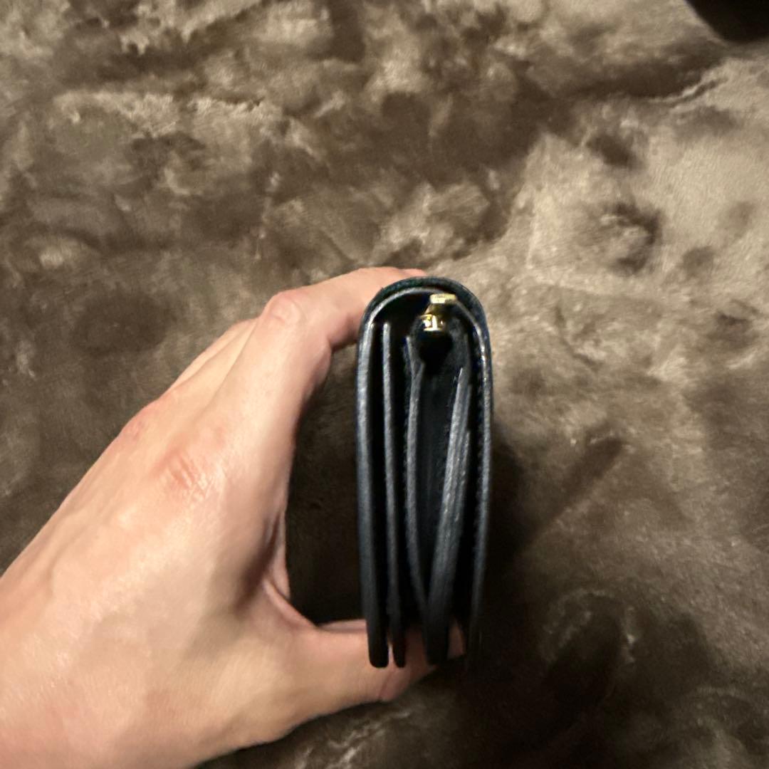 forme フォルメ ショートウォレット イルチア ブラック ボックスカーフ 黒