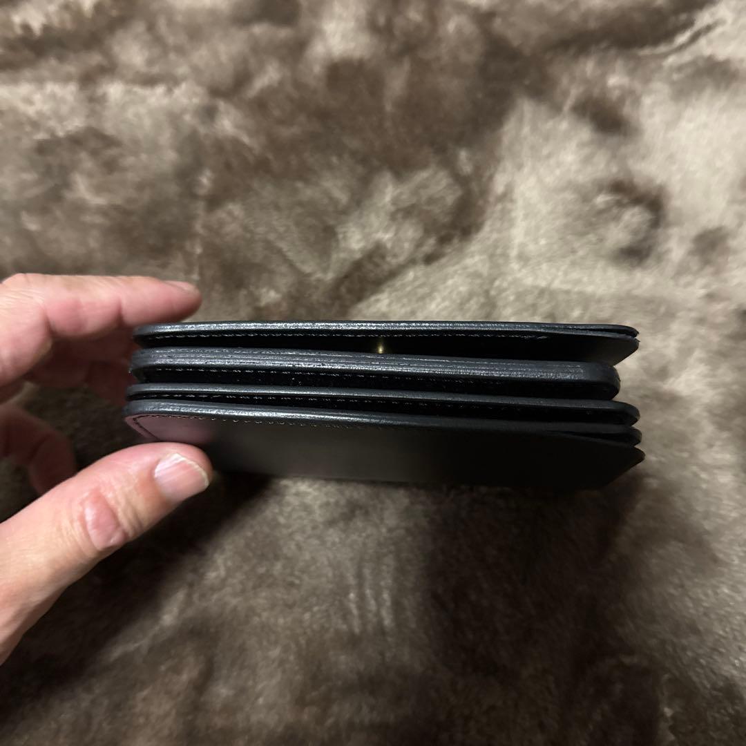 forme フォルメ ショートウォレット イルチア ブラック ボックスカーフ 黒