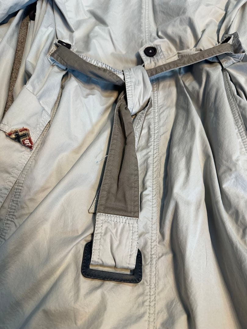 NAPAPIJRI ライトグレー トレンチコート　S