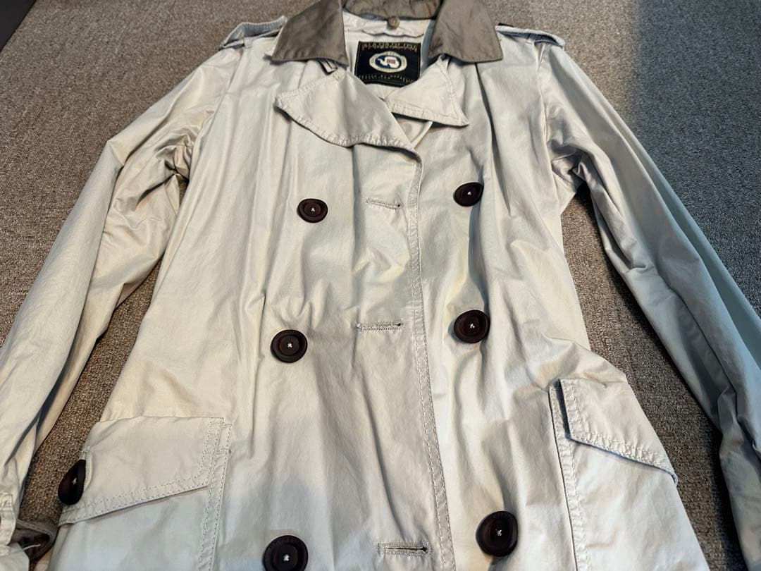 NAPAPIJRI ライトグレー トレンチコート　S