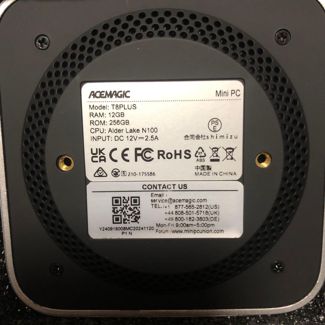 ACEMAGIC TBPLUS ミニPC 128GB RAM 256GB ROM