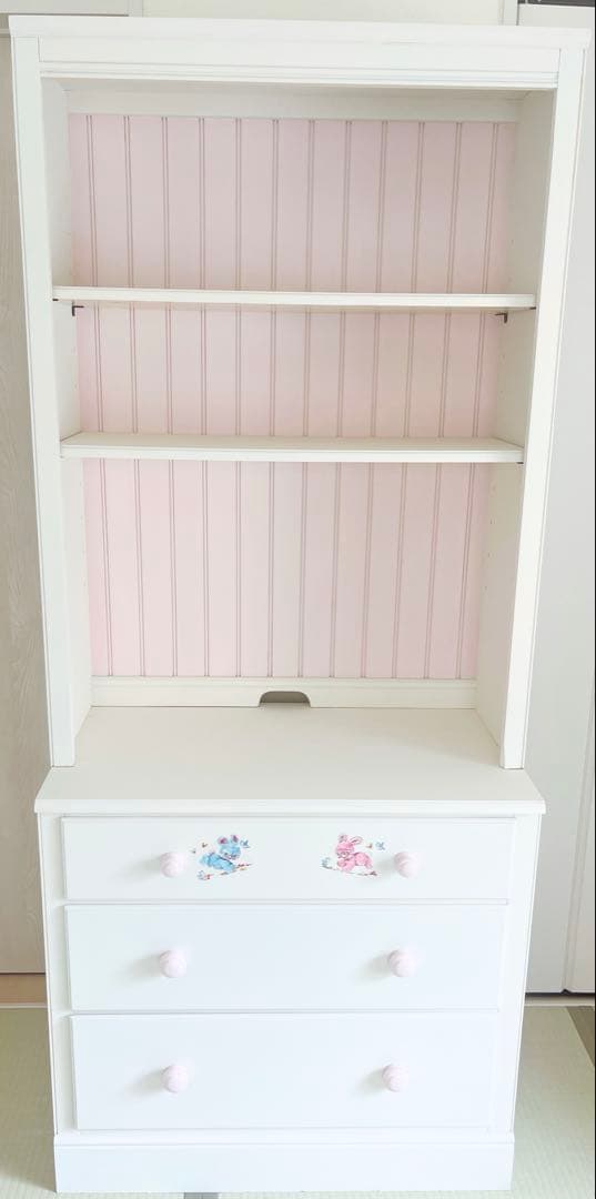 デカール ナーサリー パステル カップボード バニー