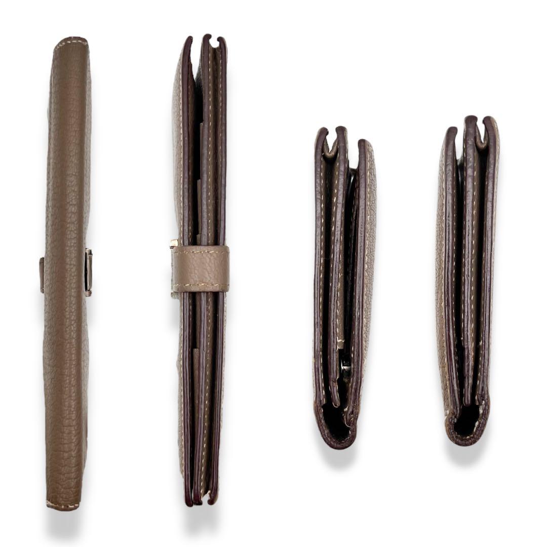 【美品】エルメス　ベアンスフレ　エトゥープ 折財布　長財布　552