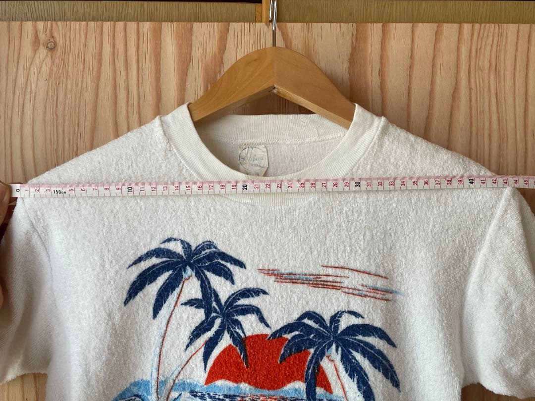 専用　50‘s パイル地 ハワイアン Tシャツ 染み込みプリント