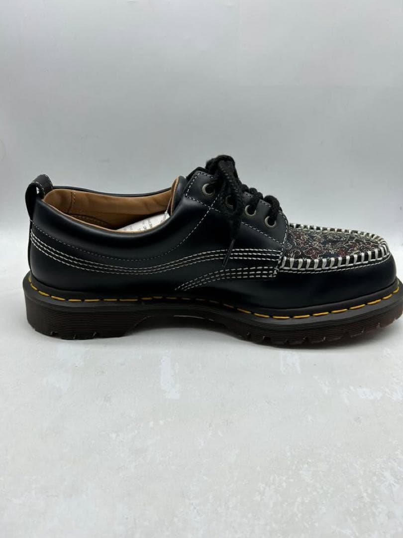 Dr Martens ペイズリー柄 ブラックレザー シューズ