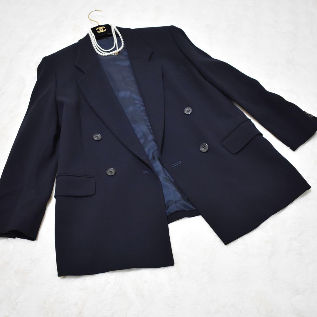 極美品✨アクアスキュータム ダブルテーラードジャケット ウール　着用1回　黒