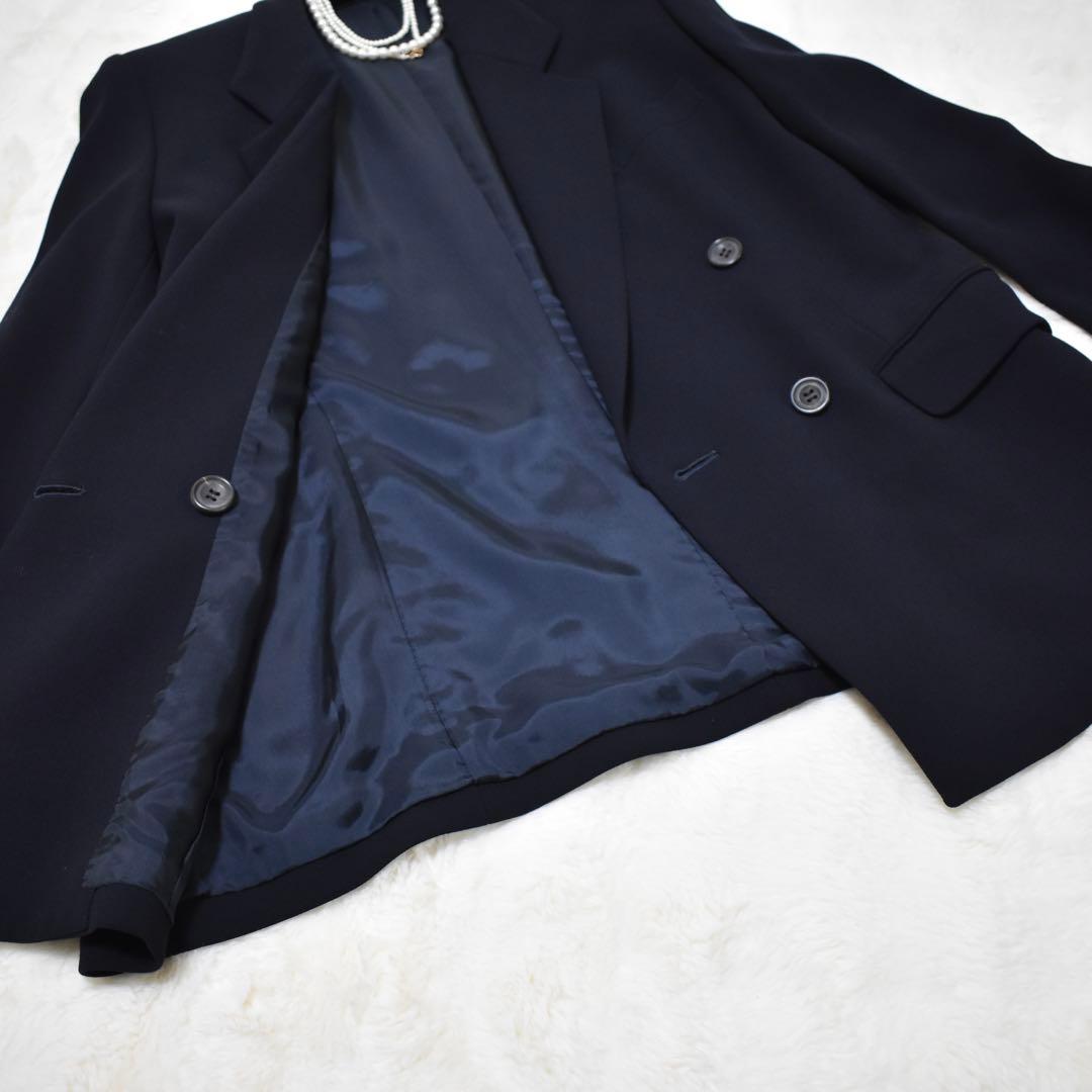 極美品✨アクアスキュータム ダブルテーラードジャケット ウール　着用1回　黒