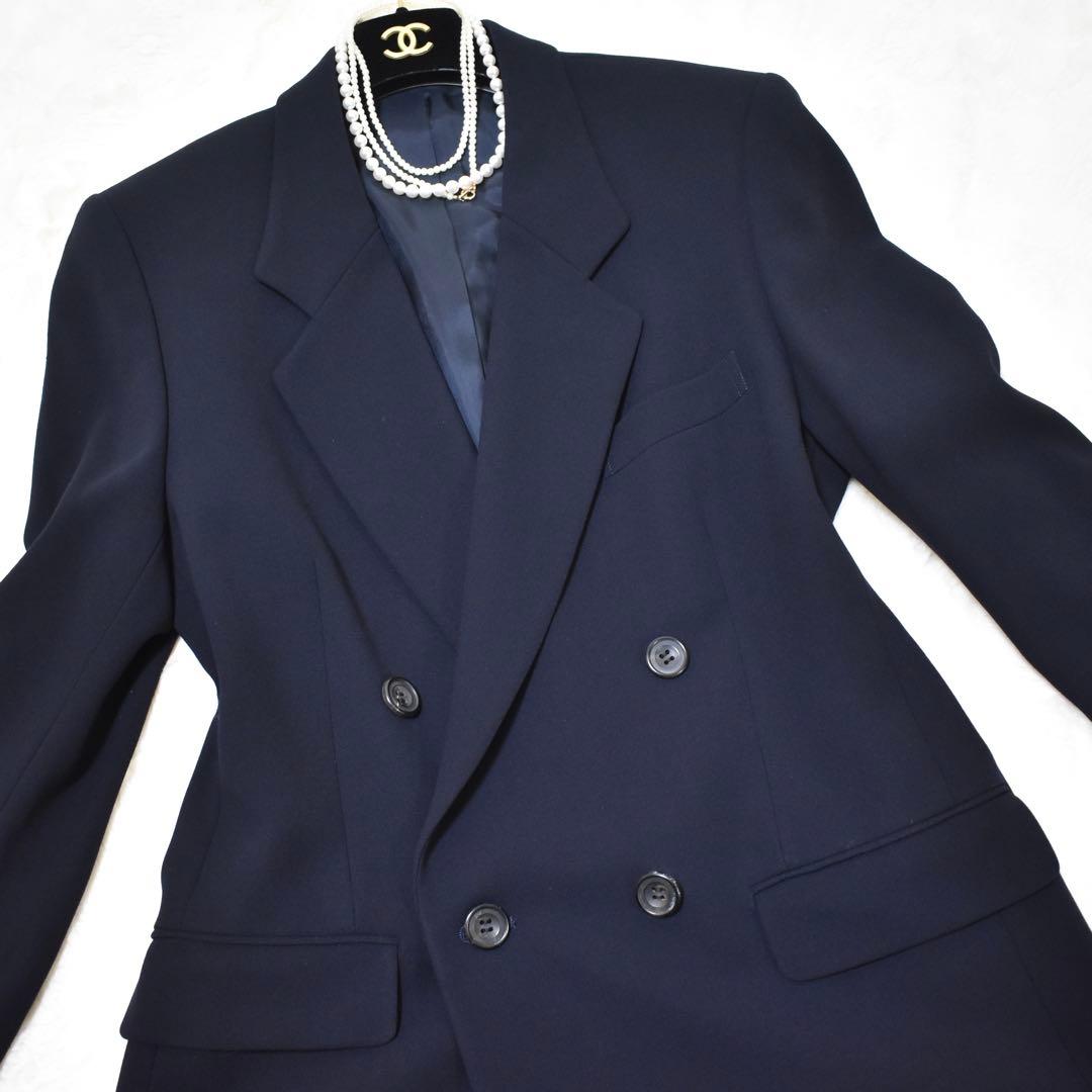 極美品✨アクアスキュータム ダブルテーラードジャケット ウール　着用1回　黒