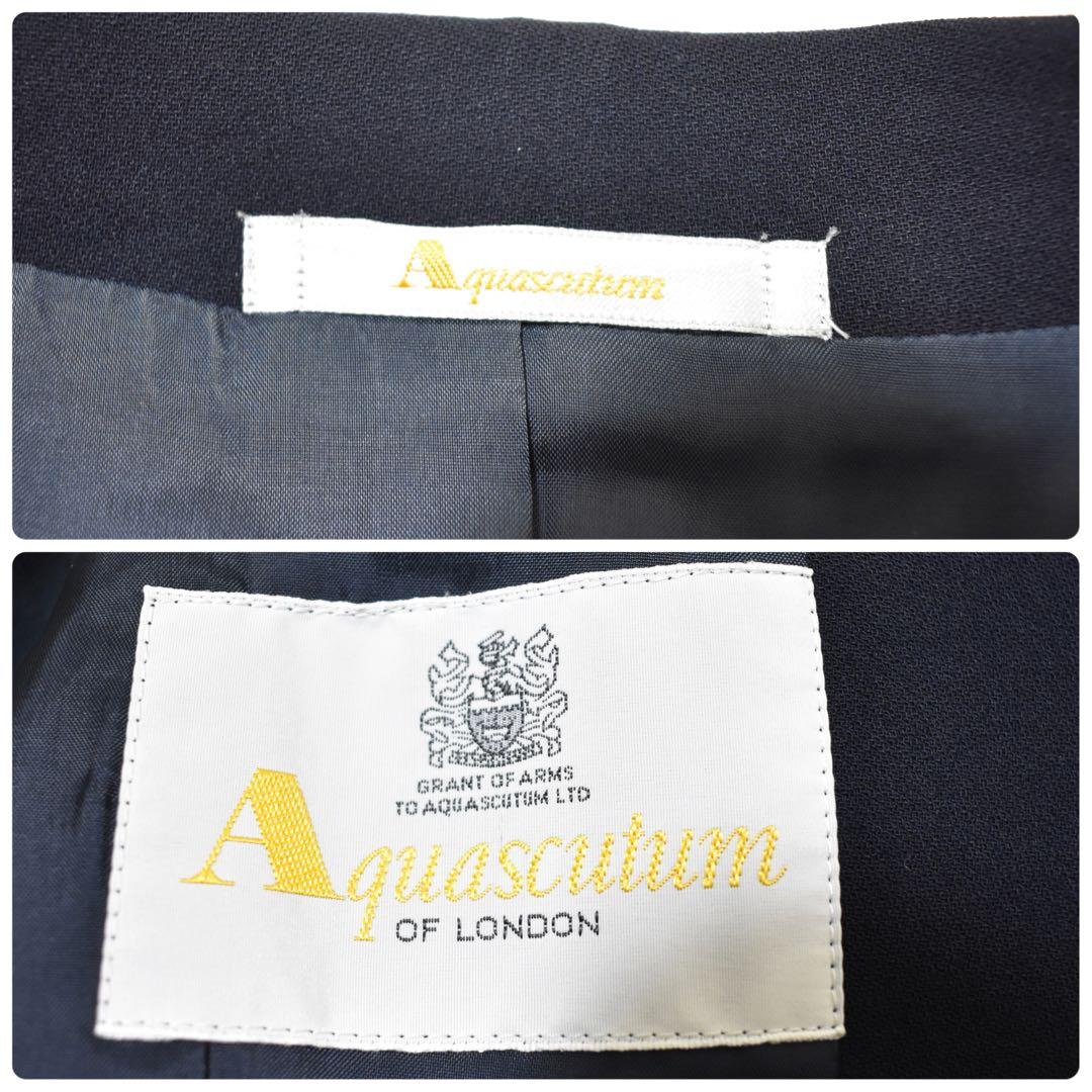 極美品✨アクアスキュータム ダブルテーラードジャケット ウール　着用1回　黒