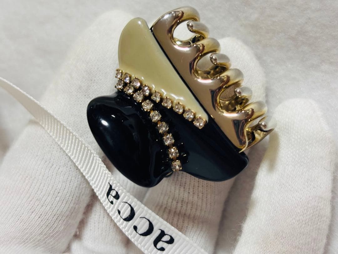 【極美品】アッカ acca クリップ　ヘアクリップ ツートン バイカラー