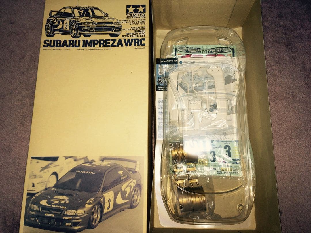 【絶版】【未組立】タミヤ1/10RCボディ　スバル•インプレッサWRC（GC8）