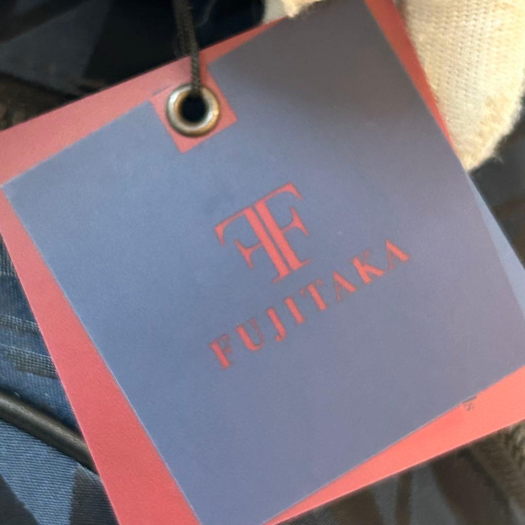 【新品タグ付き✨幾何学模様/希少】フジタカ　リュック　ネイビー　大容量　男女兼用