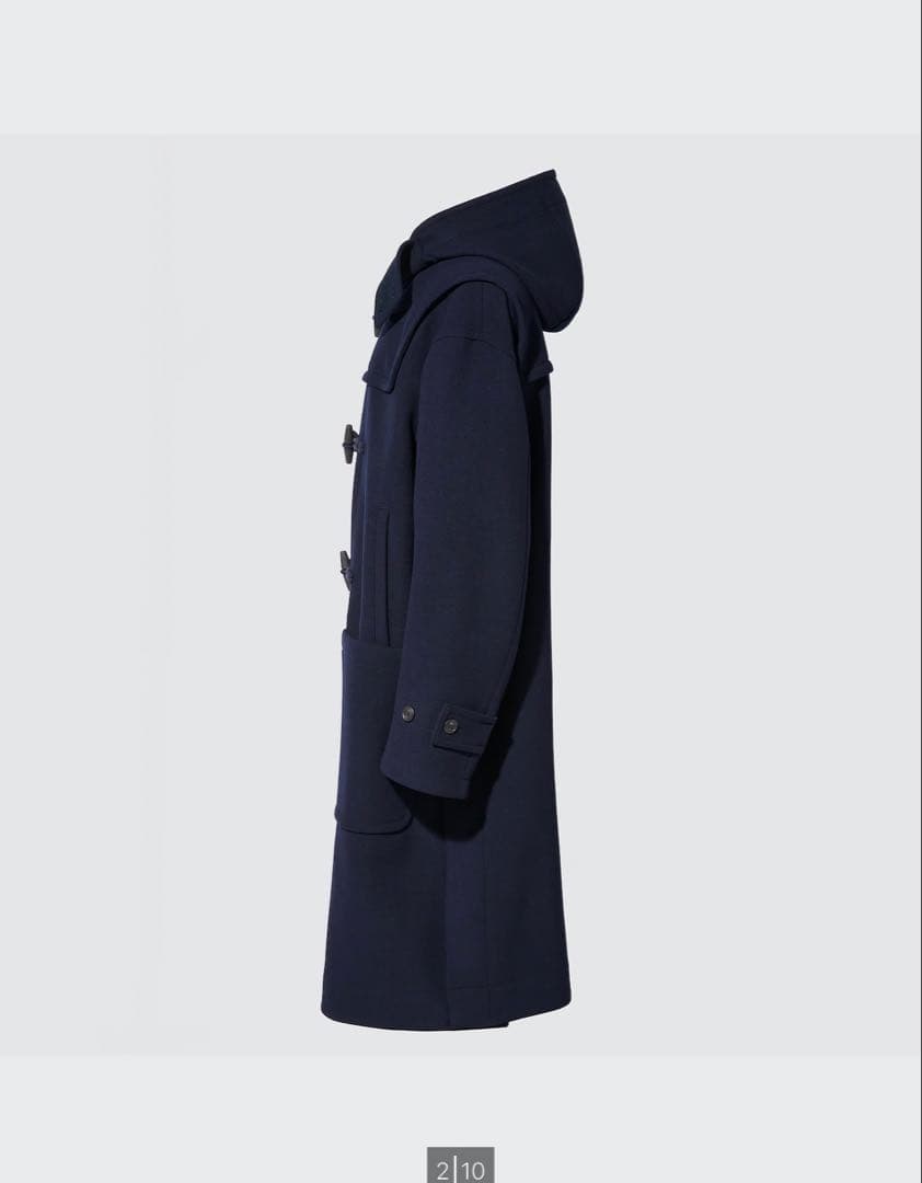 【美品】UNIQLO ユニクロ +J ウールオーバーサイズダッフルコート　XL