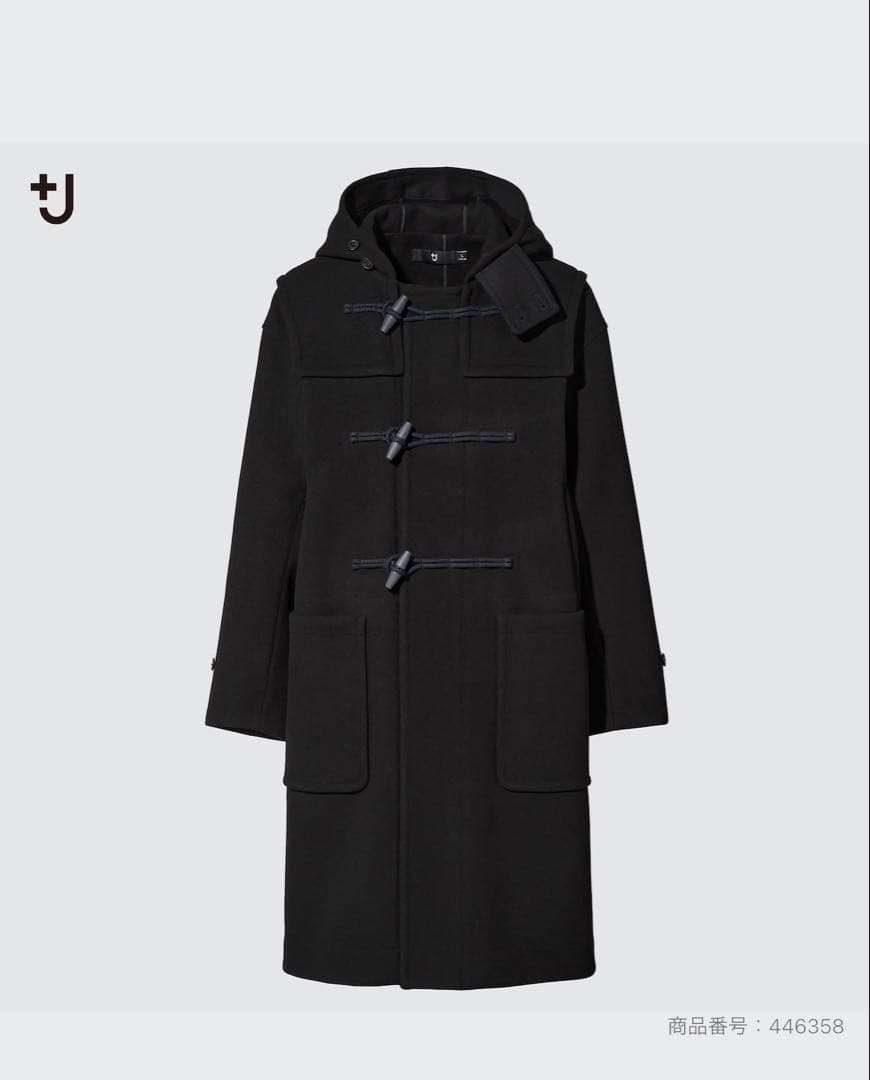 【美品】UNIQLO ユニクロ +J ウールオーバーサイズダッフルコート　XL