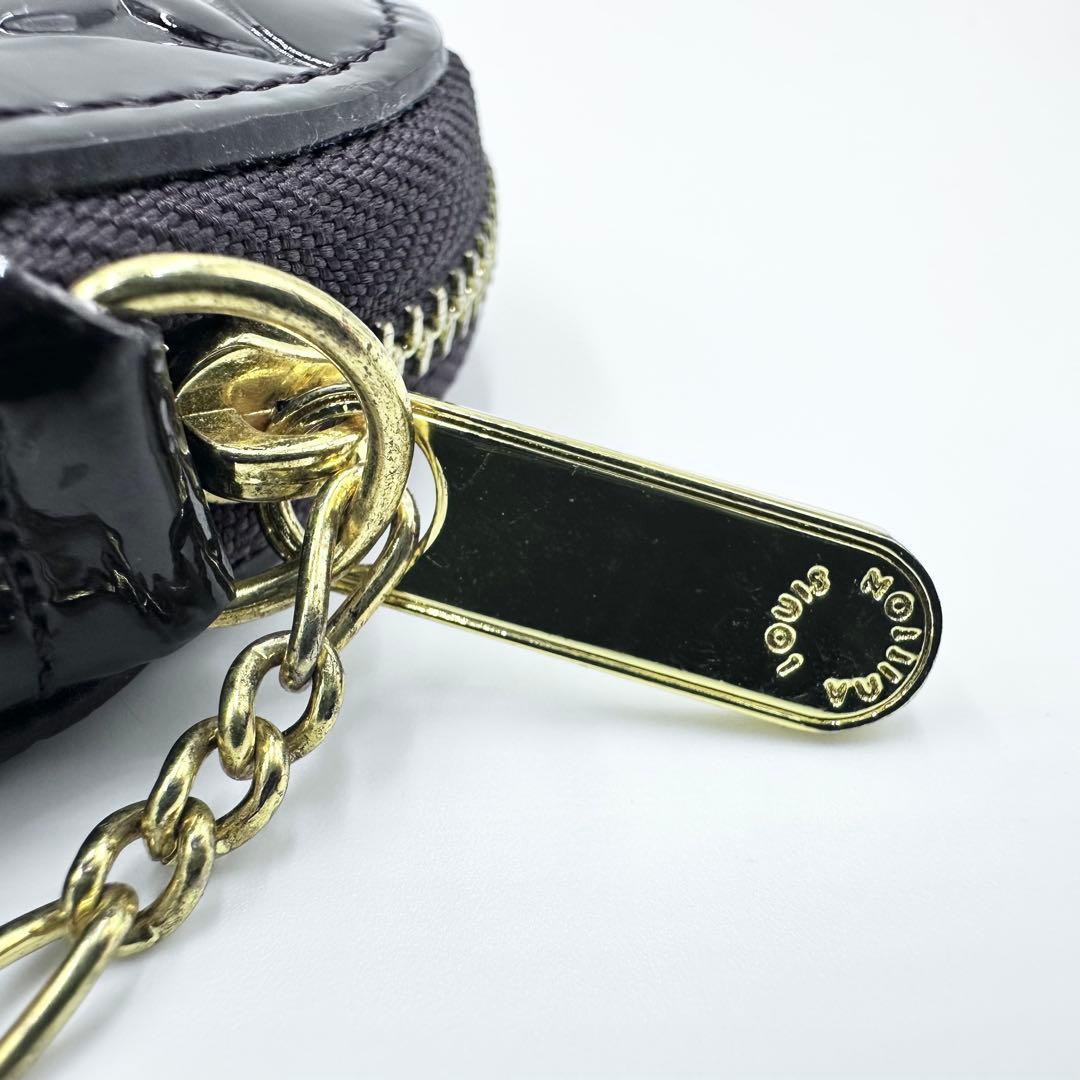 ルイヴィトン ヴェルニ ハート ポルトモネクール 小銭入れ ケース 茶