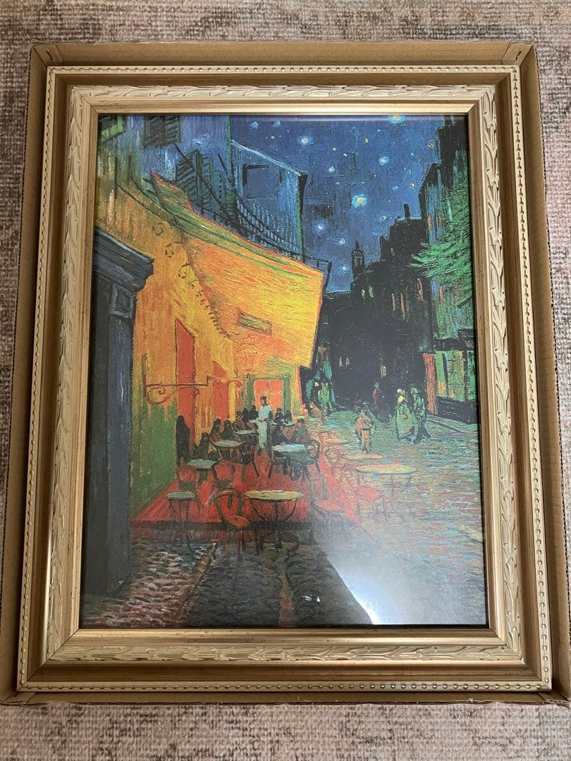 夜のはカフェテラス　ゴッホ　（新品未使用金具付き）