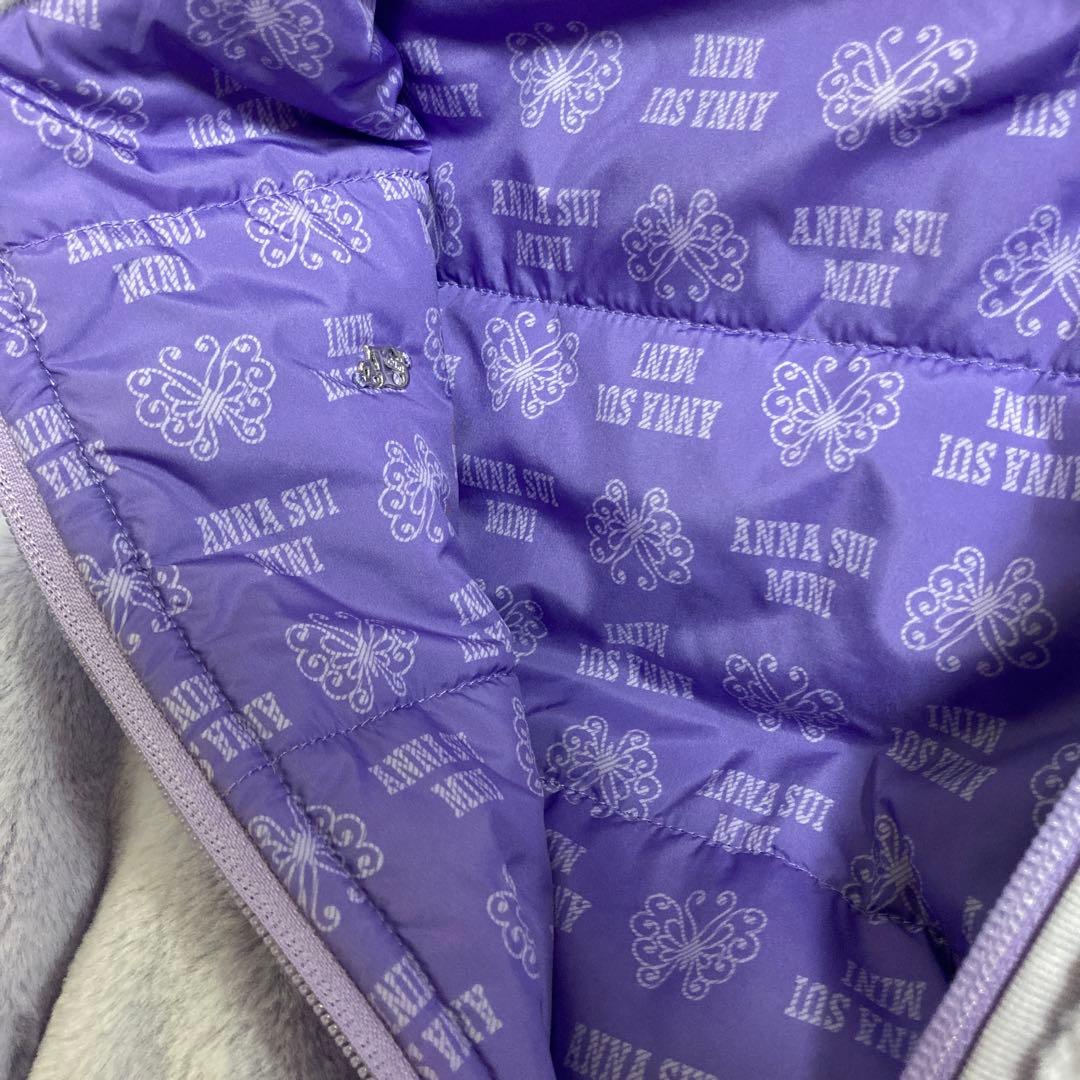 新品 ANNA SUI mini ネコエコファーリバーシブルアウター Lサイズ