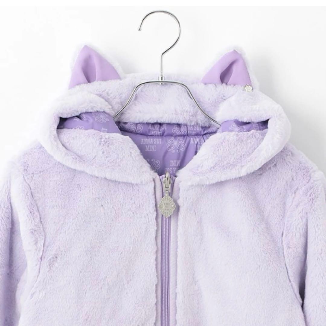 新品 ANNA SUI mini ネコエコファーリバーシブルアウター Lサイズ