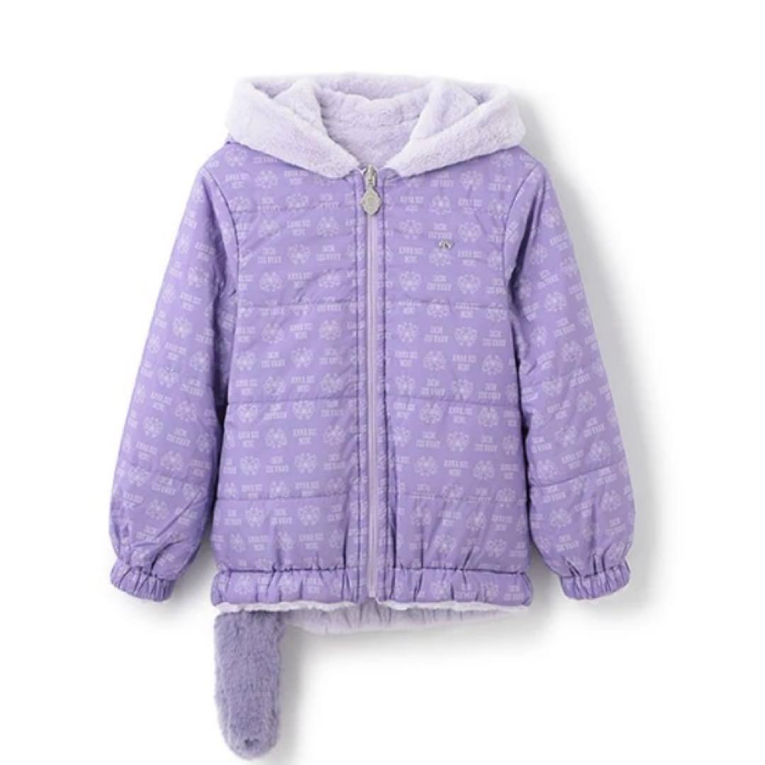 新品 ANNA SUI mini ネコエコファーリバーシブルアウター Lサイズ