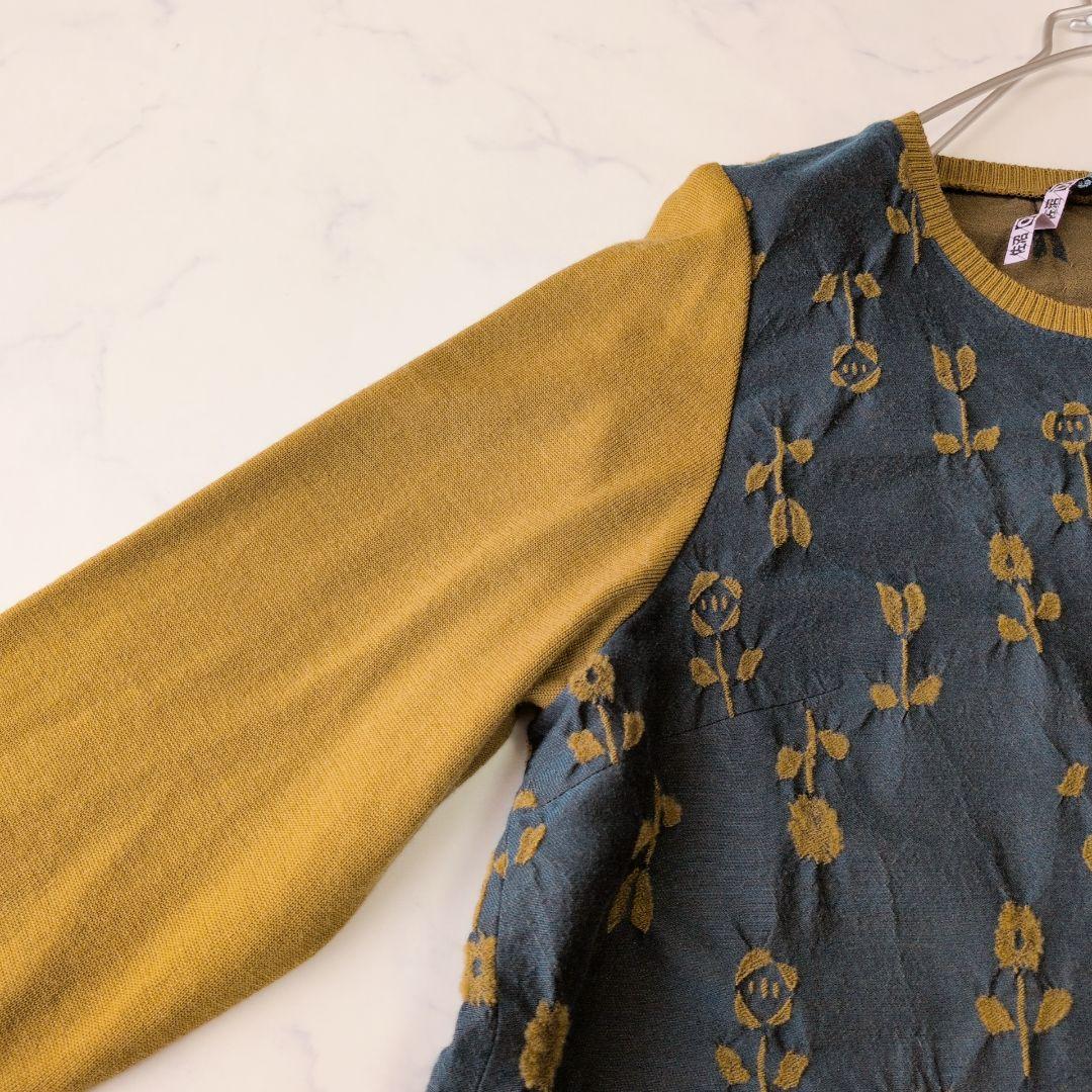 M.&KYOKO エムアンドキョウコ 佐藤繊維 ワンピース 花柄 ニット 2