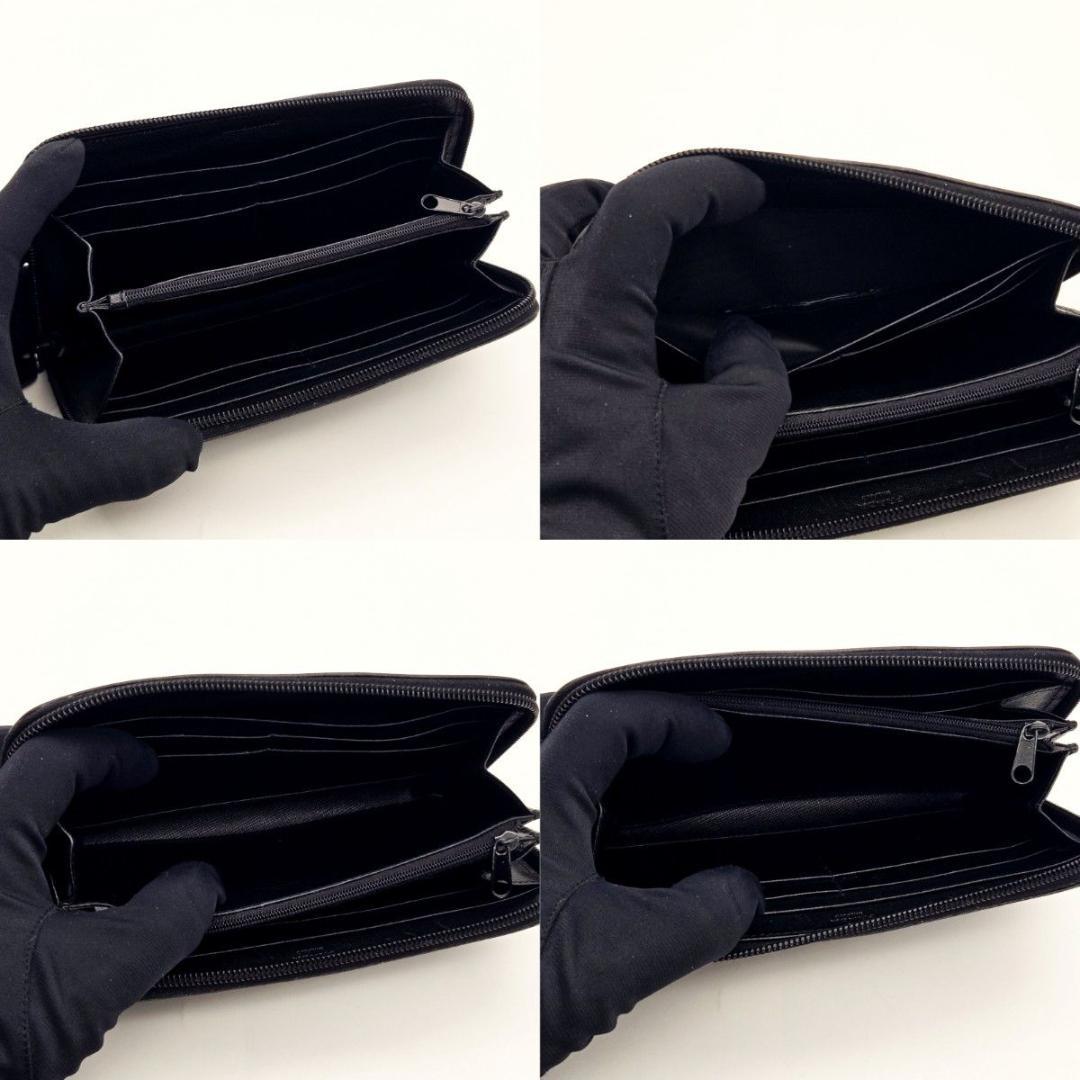 プラダ 長財布 三角ロゴ ブラック サフィアーノA713 ラウンドファスナー