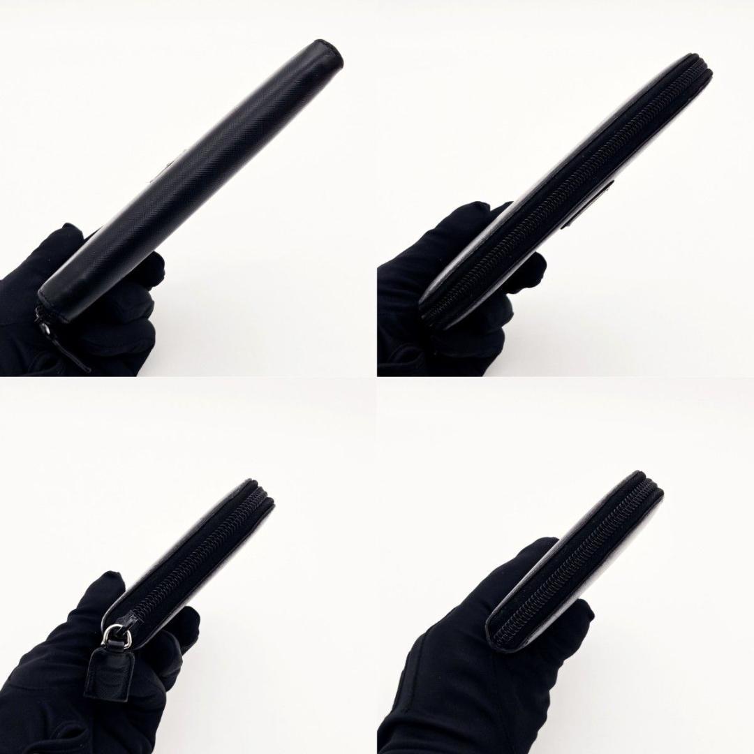 プラダ 長財布 三角ロゴ ブラック サフィアーノA713 ラウンドファスナー