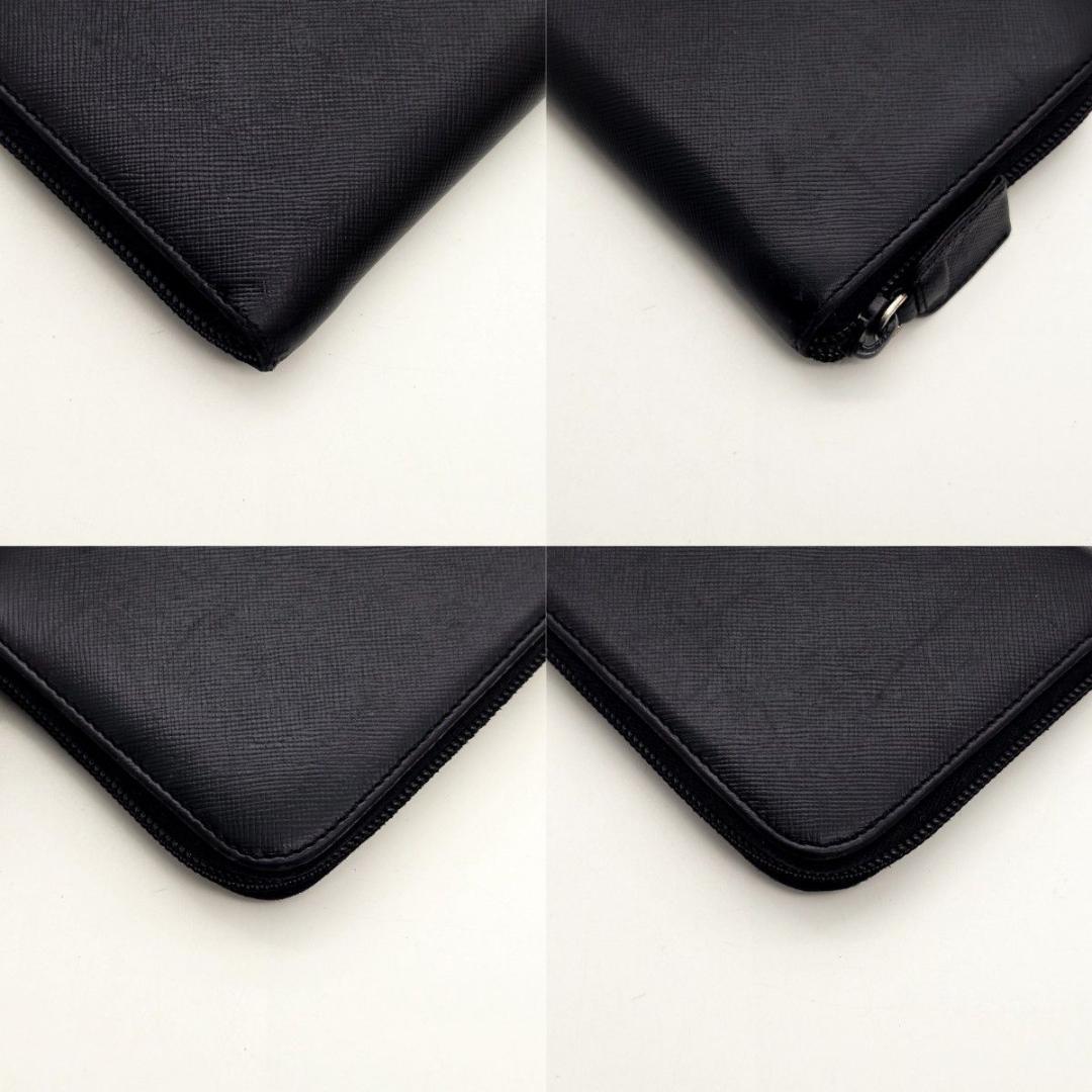 プラダ 長財布 三角ロゴ ブラック サフィアーノA713 ラウンドファスナー