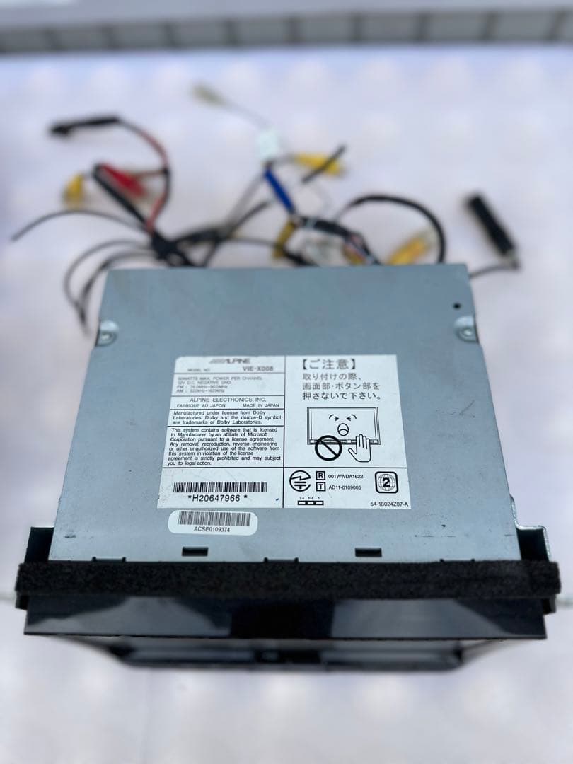 アルパイン　カーナビ　VIE-X008 動作確認済み