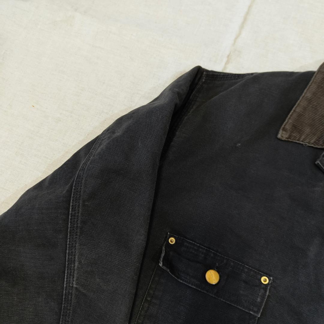 90s USA製 カーハート チョアコート フェード ブラック 黒 CB105