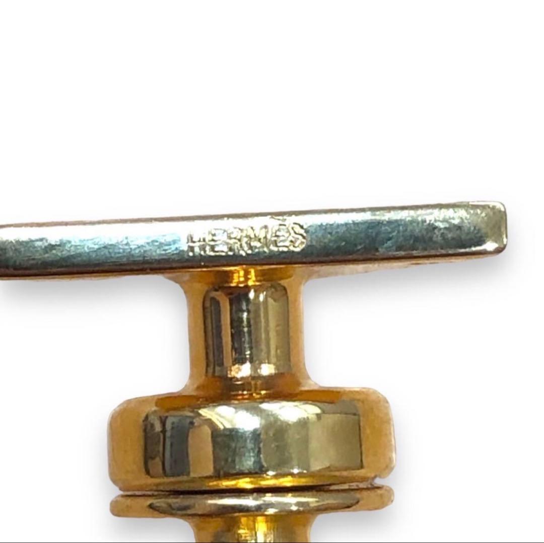 HERMES エルメス　カフス　ゴールド/レッドリザード　箱付き　超美品