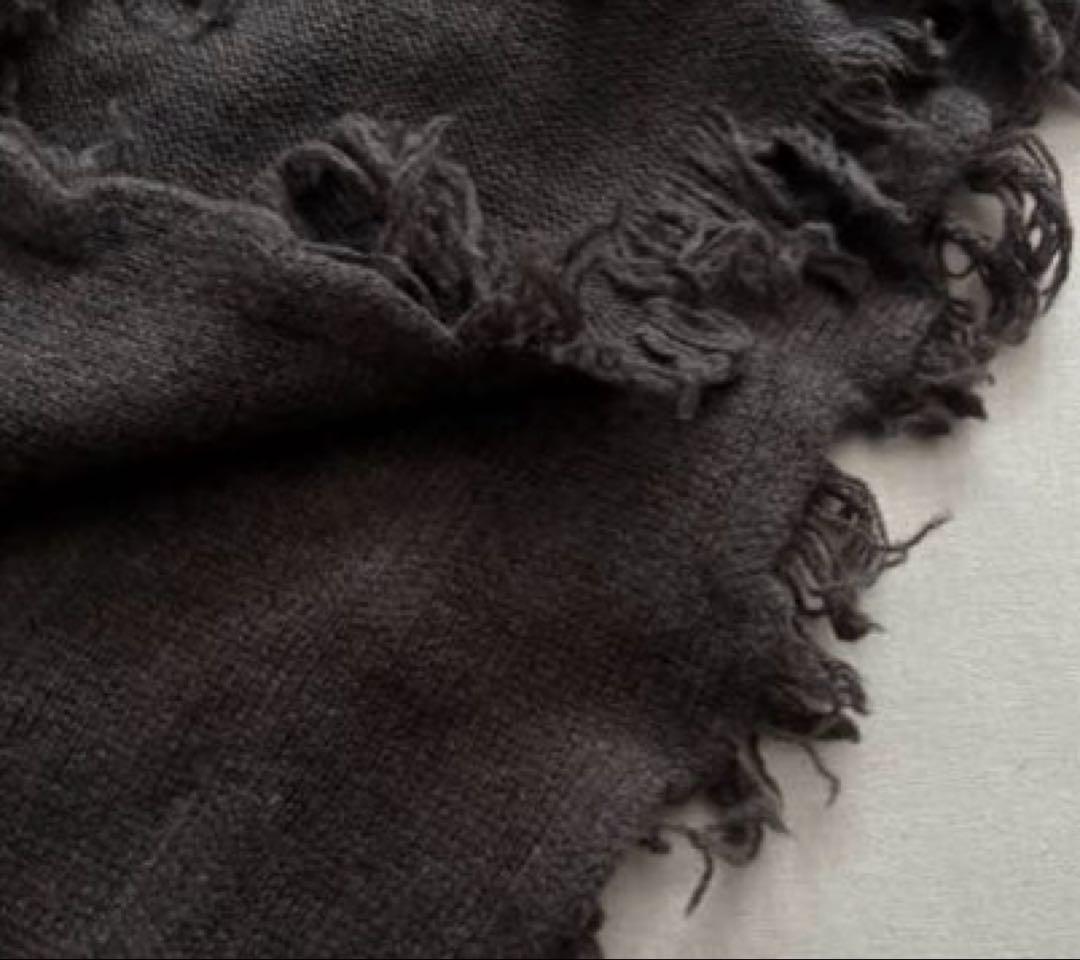 超美品spun ホームスパンラム フリンジストール 252-7933 /