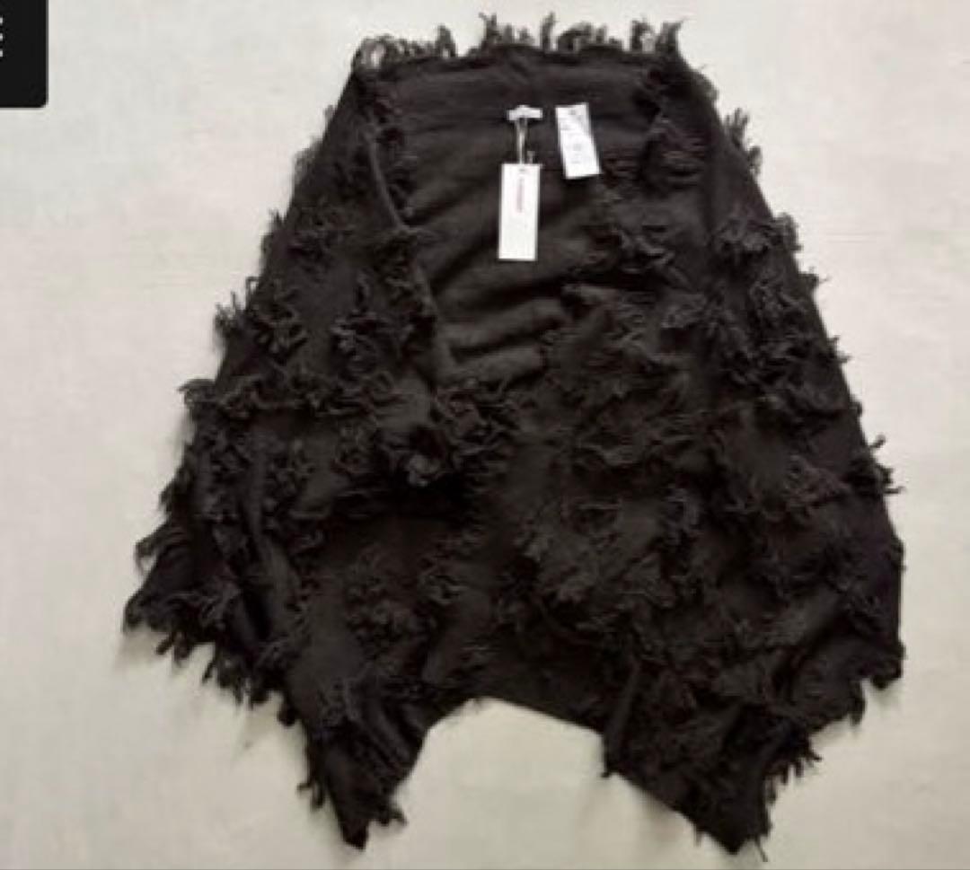 超美品spun ホームスパンラム フリンジストール 252-7933 /