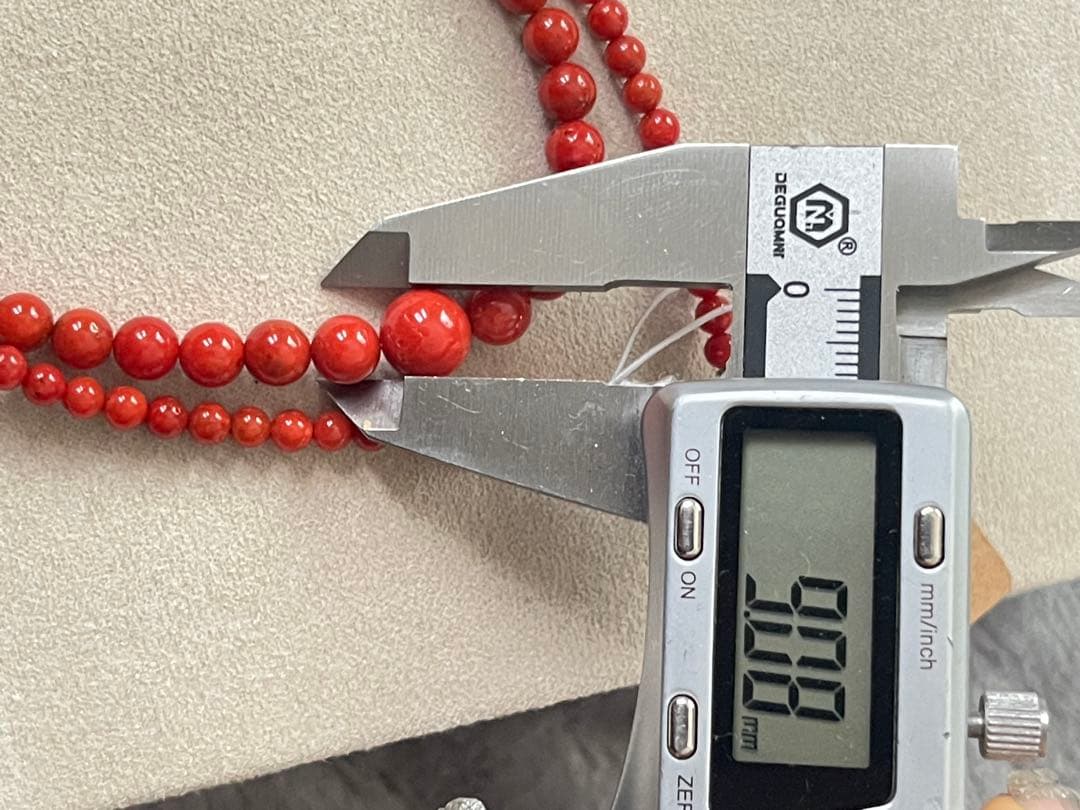 珊瑚サンゴネックレス9mm、重约17g