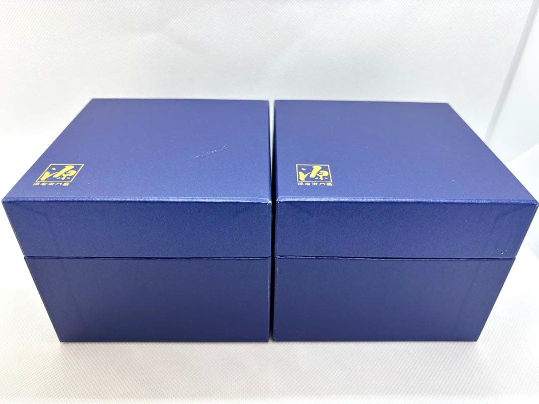 #源右衛門窯 染錦七宝紋　飯碗 ペアセットP-6