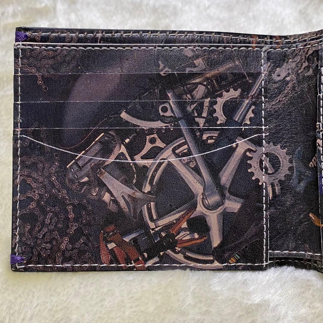 新品箱付き✨ポールスミス　二つ折り財布　札入れ　マウテンバイク　自転車　黒レザー