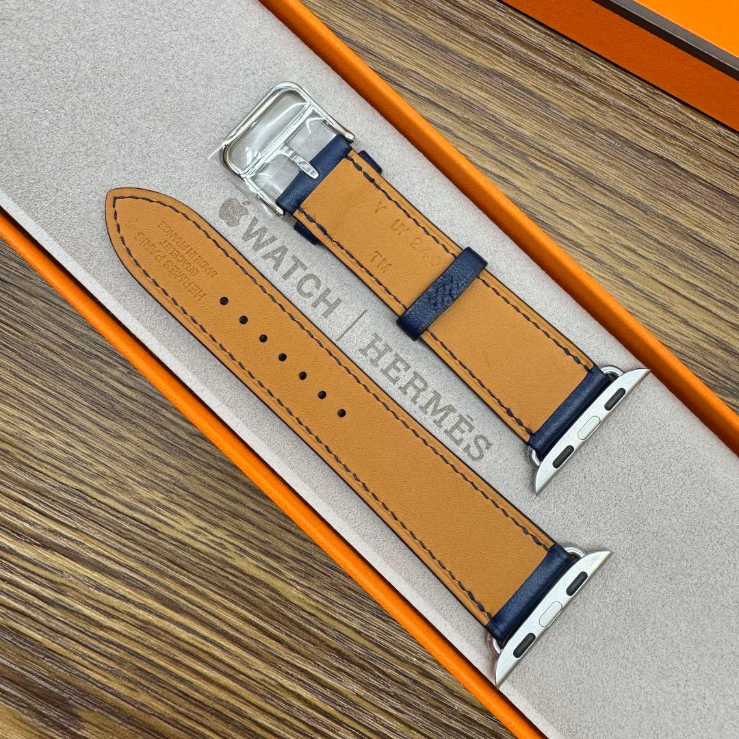 2229 未使用　Apple Watch エルメス　ネイビー　HERMES