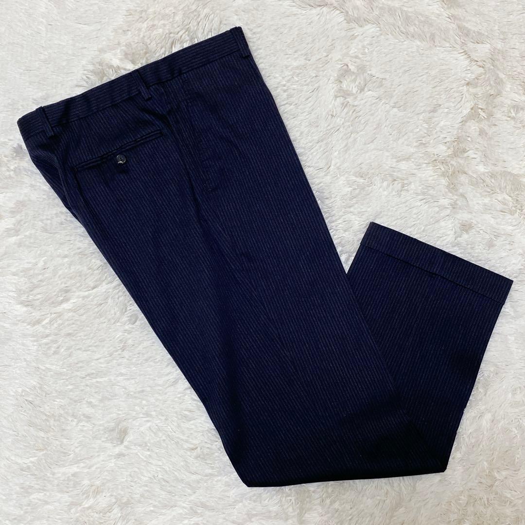 ジルサンダー　スーツ　セットアップ　ネイビー　濃紺　ストライプ