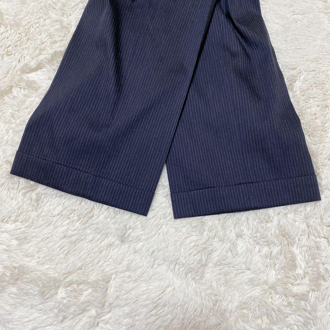 ジルサンダー　スーツ　セットアップ　ネイビー　濃紺　ストライプ