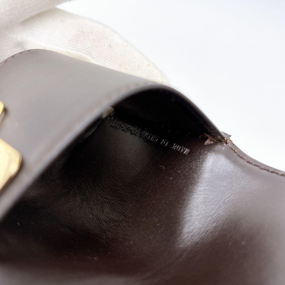 新品同様 ＊ CELINE セリーヌ マカダム キャンバス 6連キーケース 茶色