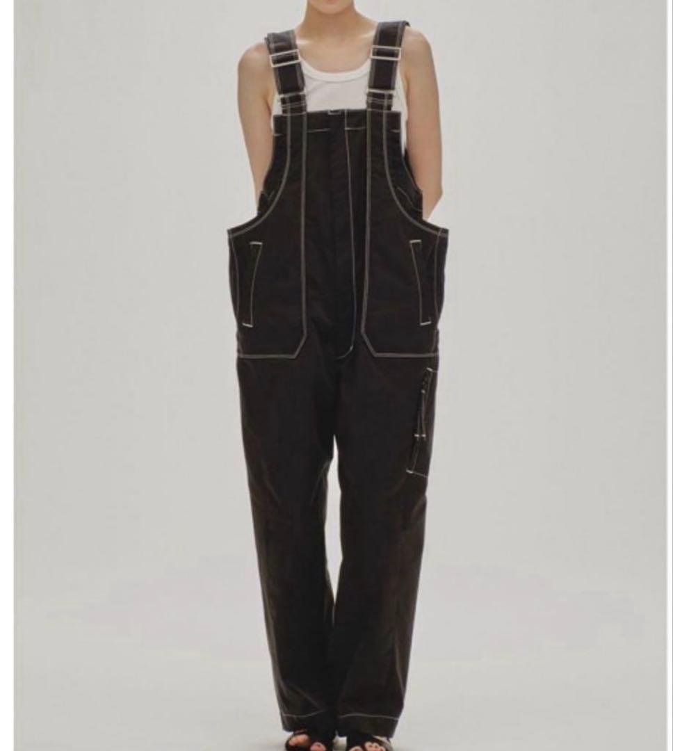 【セール中】Frontzip Cotton Salopette ブラック