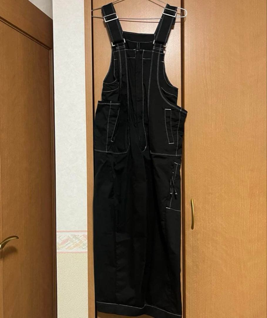 【セール中】Frontzip Cotton Salopette ブラック