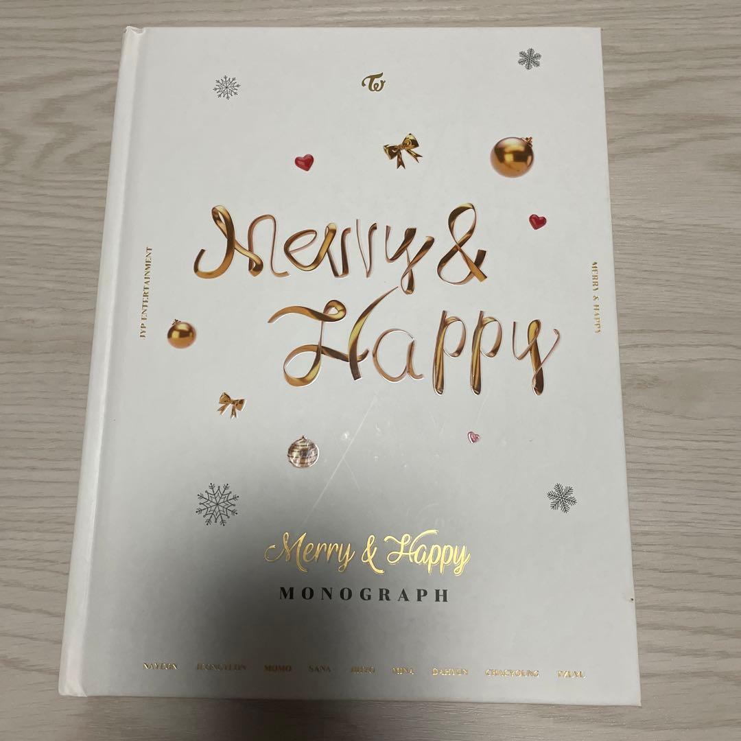 トゥワイスTWICE公式正規品モノグラフMerry&Happyトレカ、DVD付き
