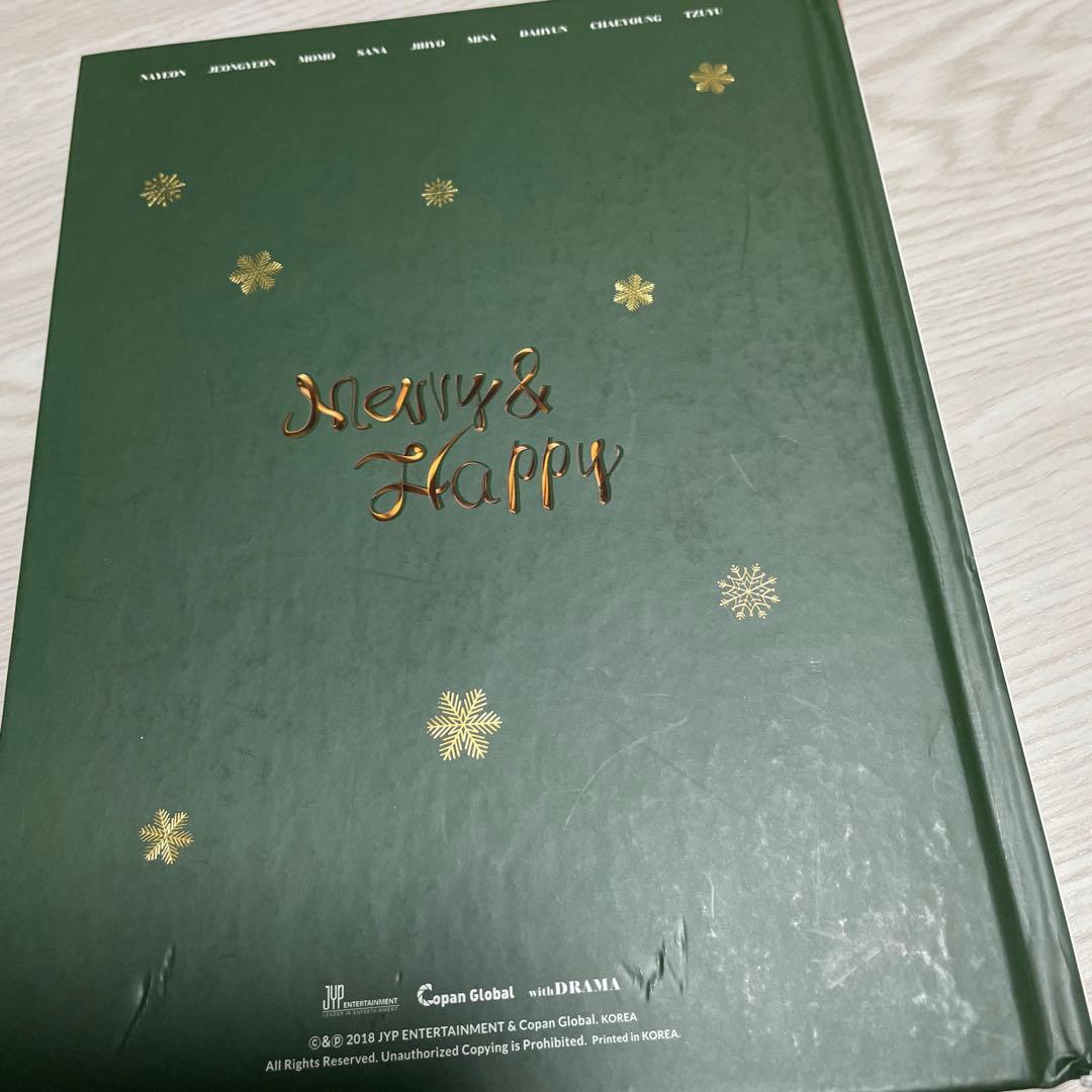 トゥワイスTWICE公式正規品モノグラフMerry&Happyトレカ、DVD付き