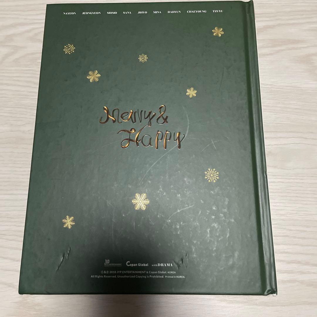 トゥワイスTWICE公式正規品モノグラフMerry&Happyトレカ、DVD付き