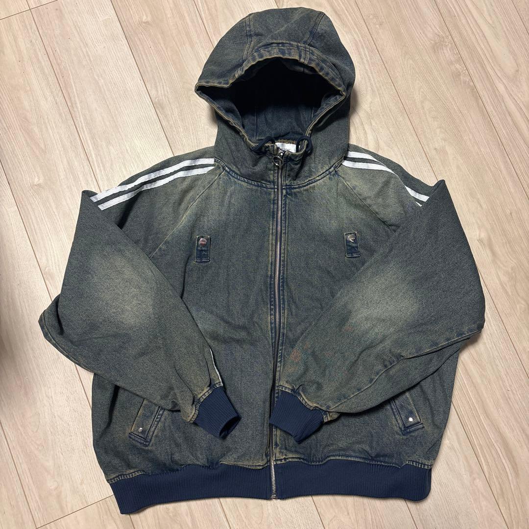 ラインスリーブトラックジップパーカージャケット/ Mサイズ 上下セット