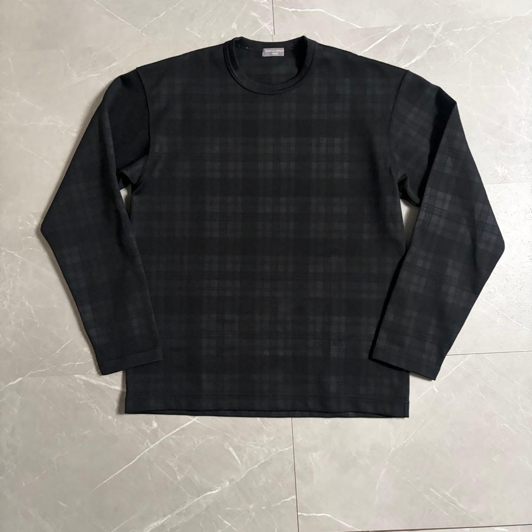 美品　田中オム　コムデギャルソン　カットソー　シャドーチェック　ブラック