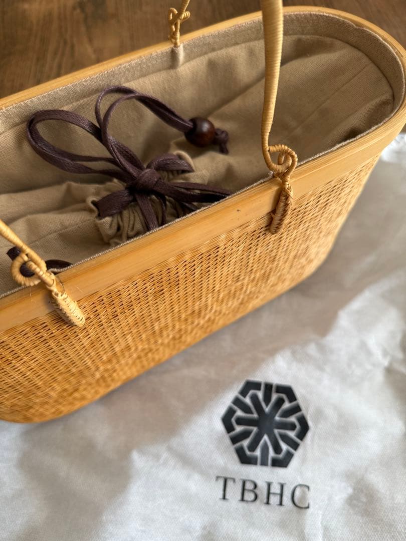 プラニー工房　高級籠バック（少し大きめ）