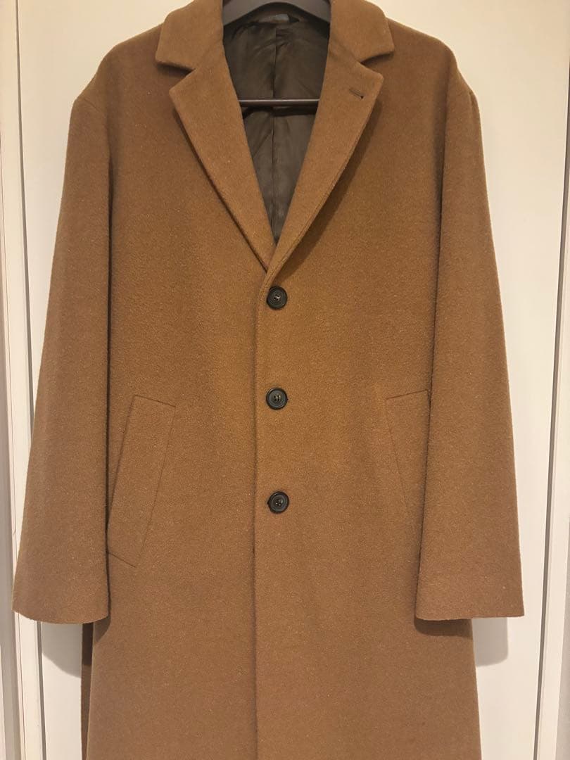 Hevo キャメル　ベルテッドコート　サイズ46