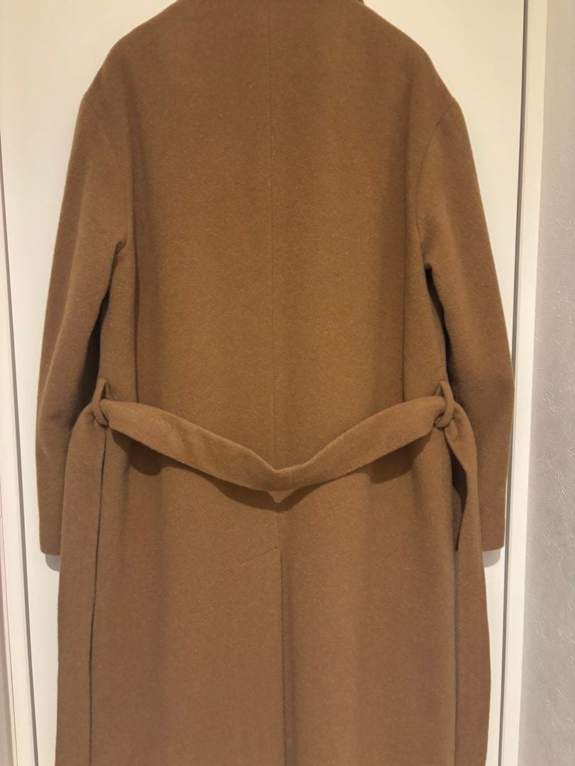 Hevo キャメル　ベルテッドコート　サイズ46