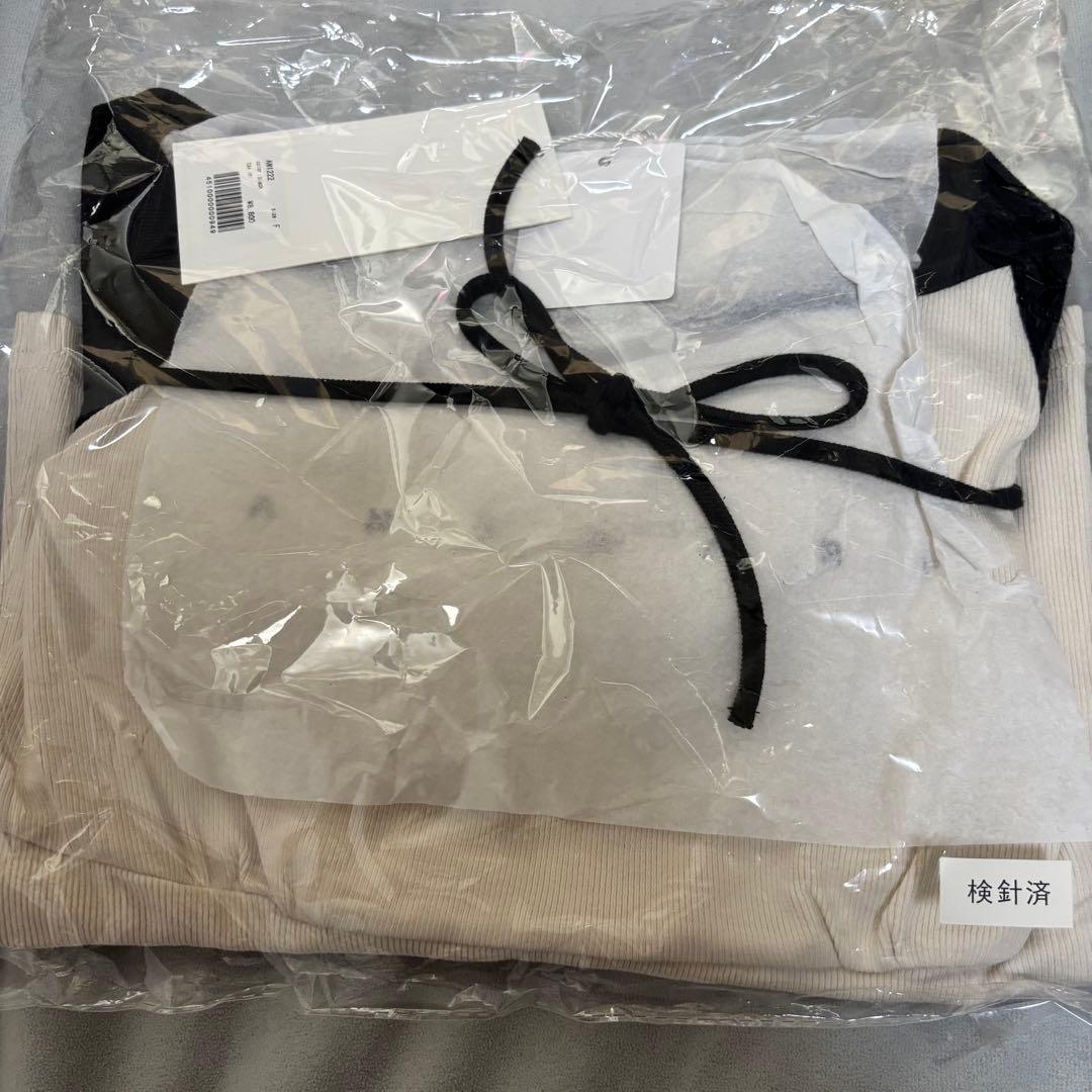 【新品未開封】andmary Alma ribbon tops black